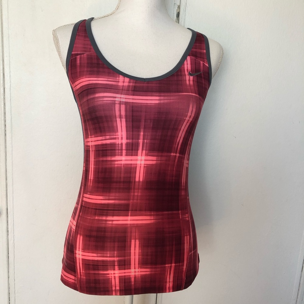 Nike Dark Pink/ Rose and Gray Razorback Top Size M
